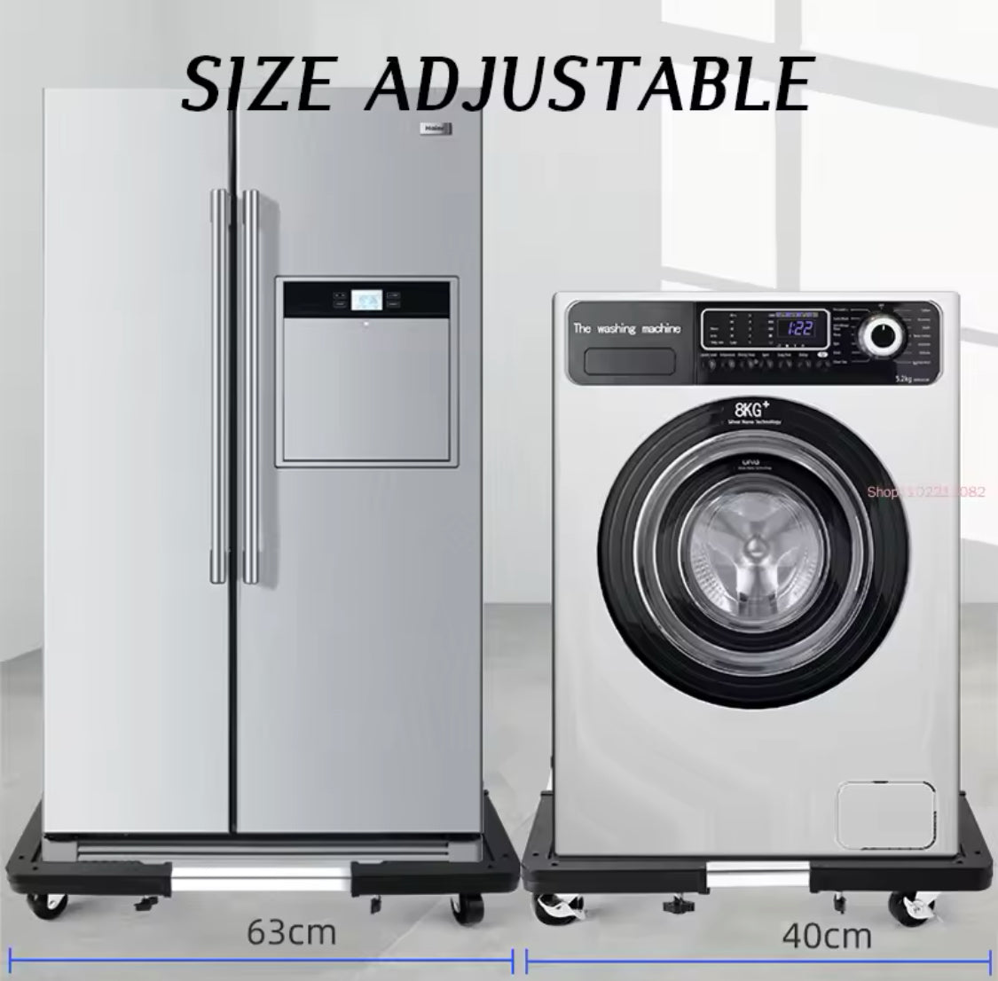 Multifunctional Movable Floor Trolley Stand, Washing Machine Fridge Stand, Adjustable Base Rack Stand With Universal Wheels Multifunctional Movable Floor Trolley Stand, Washing Machine Fridge Stand, Adjustable Base Rack Stand With Universal Wheels